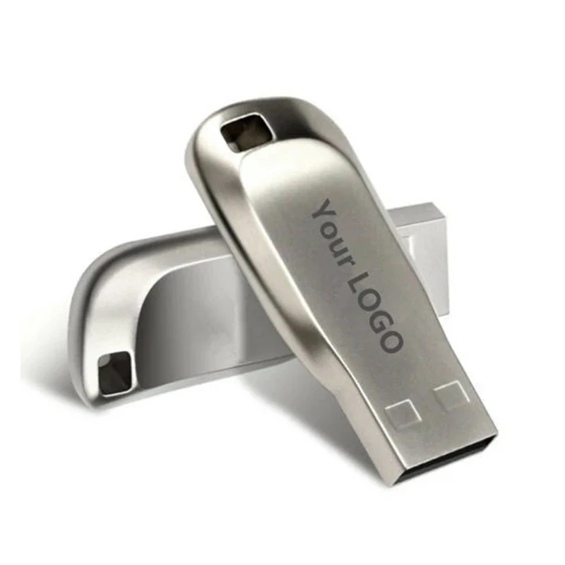 Stainless Steel Small Metal Oem Company Gift Custom Logo Usb Falsh Drive Flash Disk 1gb Mini Usb 16gb 32gb 2.0 Usb Stick Memory - ANKUX.COM