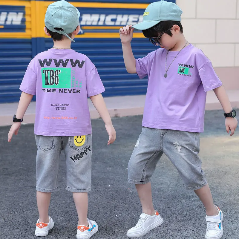 Boys Summer Children's Clothing Suit 312 Years Old Summer Short