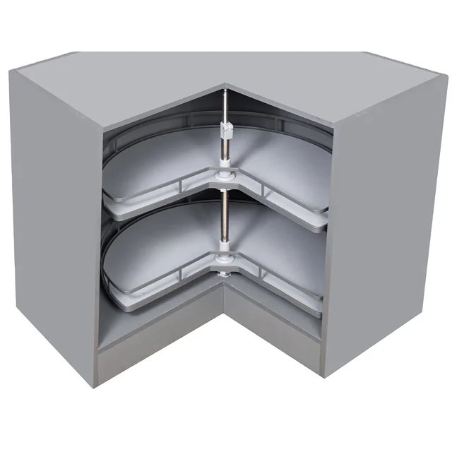Modern Multifunctional Stainless Steel Soft-Closing Kitchen Storage Cabinet Organizer DIY Rotating Corner Pull Drawer Basket