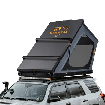 San Hima 2 Person Aluminium Triangle Car Rooftop Tent Hard Shell Cover ...