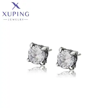 95550 XUPING Wholesale Jewelry China Square Style Zircon Cool Women Stud Earrings Simple Daily Wear Earring