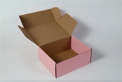 Роскошная Подарочная коробка высокого качества с двусторонней печатью, розовая почтовая коробка