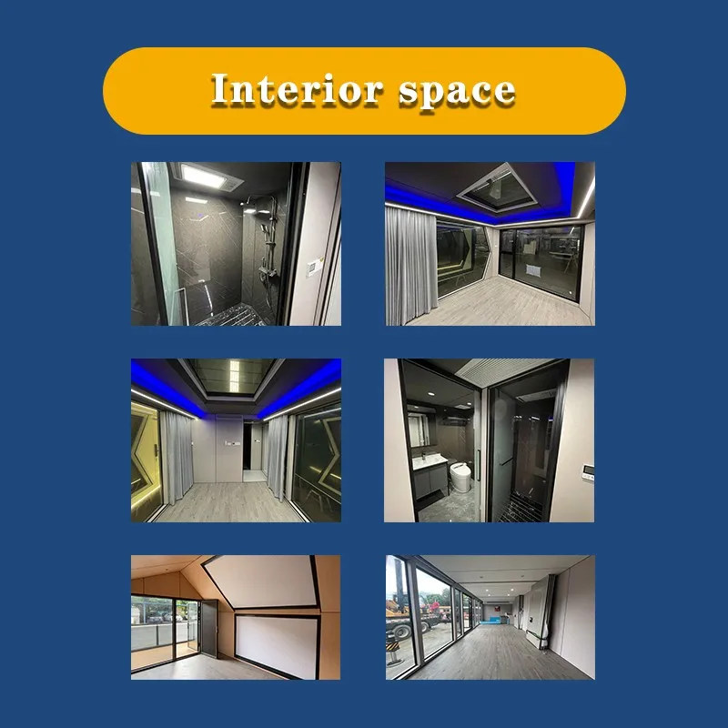 CGCH E5 Space Capsule Container Customized 6+12+6mm Double-Glazing Glass Mobile Tiny House Cabin Hotel Apple Cabin Container