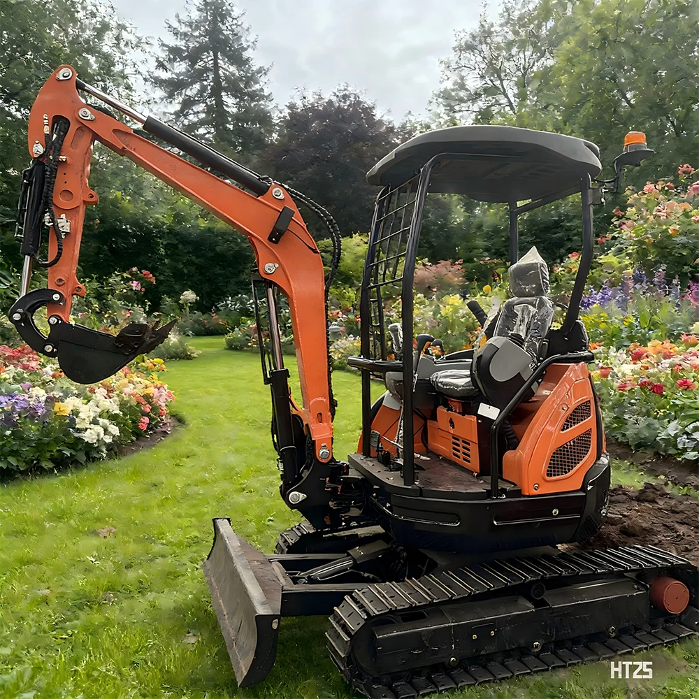Хидравличен мини екскаватор HT25 EPA Euro5 стоманена гусеница компактен малък багер с люлеене на стрелата