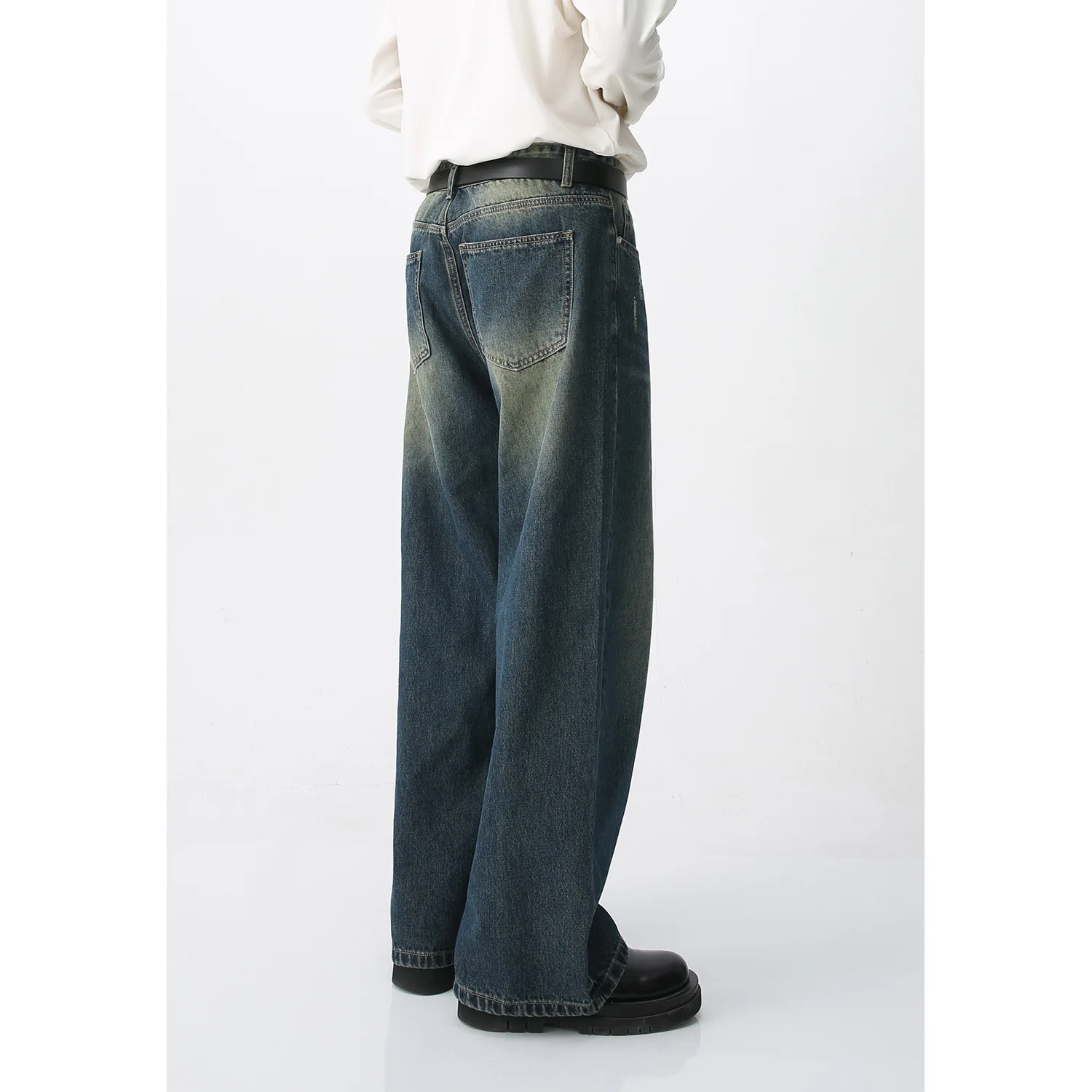 Denim Hose Stilvolle Lose herren Gerade Herren Baggy Fit Jeans_voghion.com