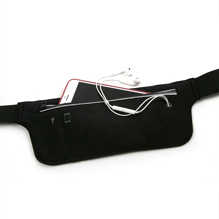 
 WB-003 Reflective waterproof fanny pack waterproof compartment running pouch belt waist phone pack bag waist pouch  