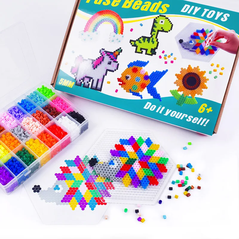 Amazon Hama Beads Pegboard Toowl Custom 5mm 24 Colors DIY Eva/pe