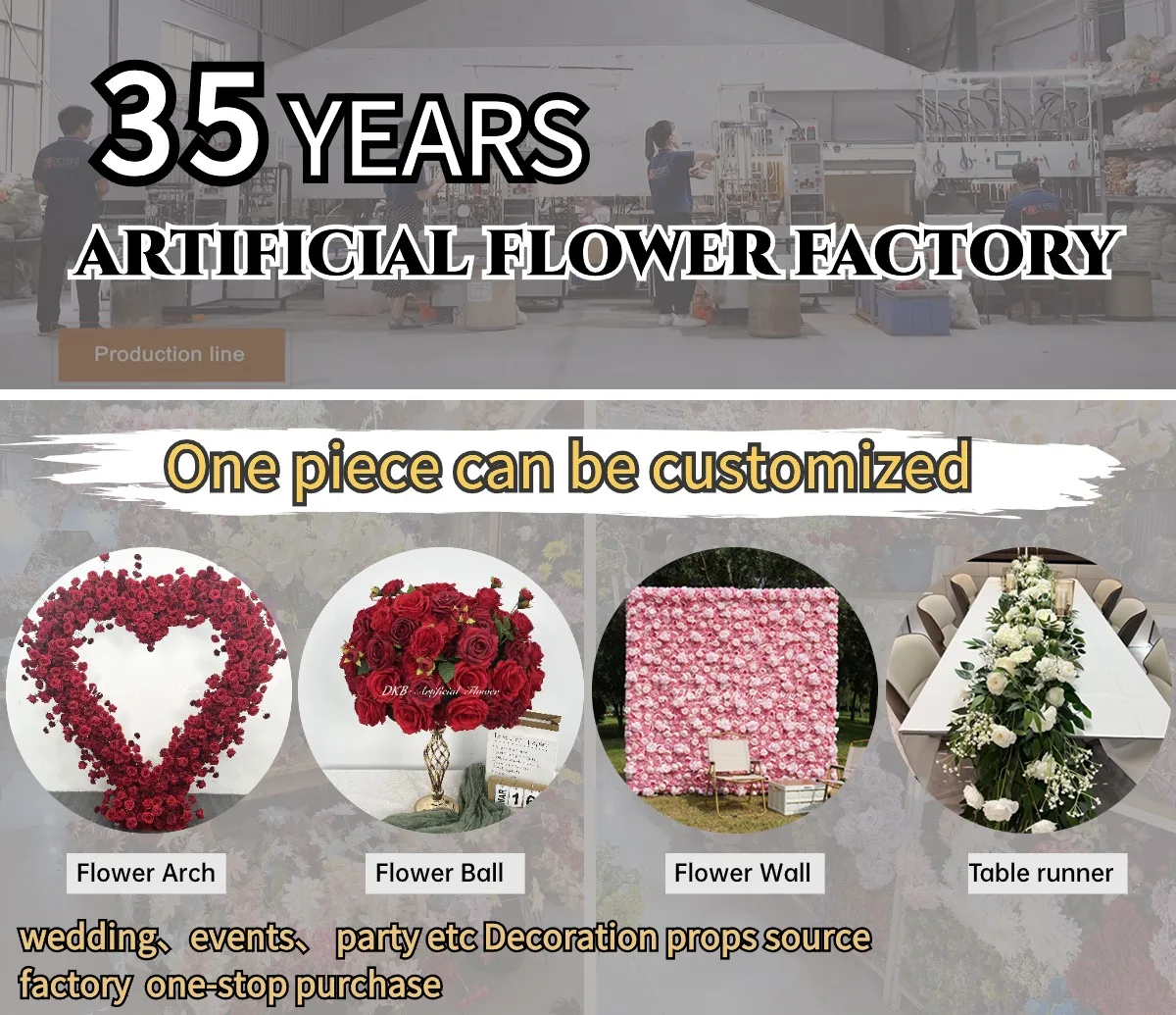 DKB Factory New White Pink Silk Rose Flower Balls for Wedding Birthday Table Centerpiece Party Decor