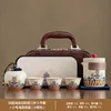 Ru kiln sea wave ancient rhyme pot 3 cups, sea wave tray, small