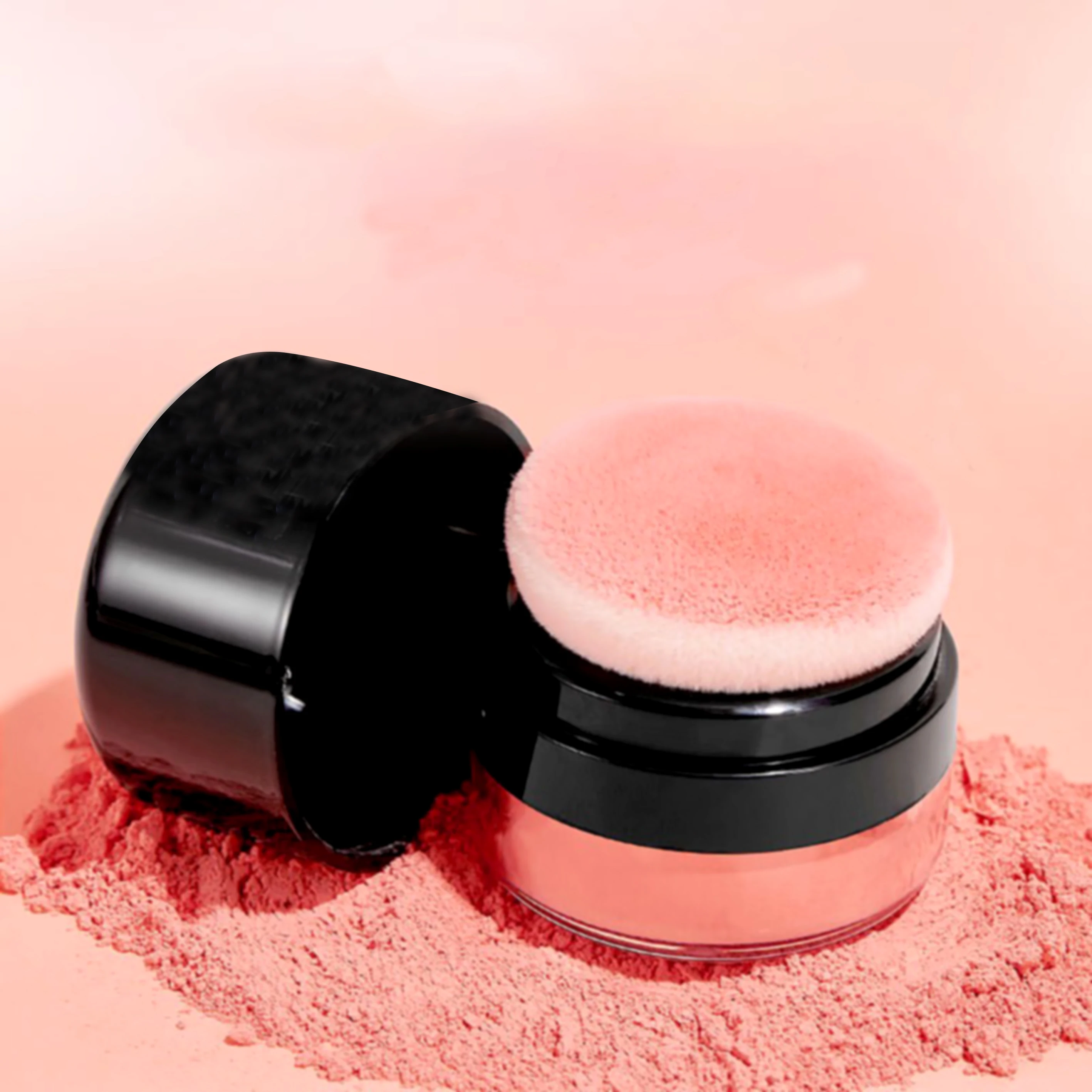 Portable Mini Mushroom 5g 8g Blush Hairline Powder Jar Loose Powder Packaging Container with Sponge