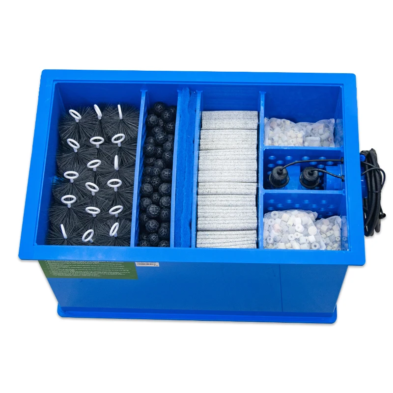 complete koi fish box filter system Aquadock Pressure Filter, Pool Flow Pond with 6 Filter Brushes and Filter Sponge Filters, Fit up to 3200 Gallons(Pond Filter NO Pump) : Patio, Lawn & Garden 12000L Koi Dual Box Pond