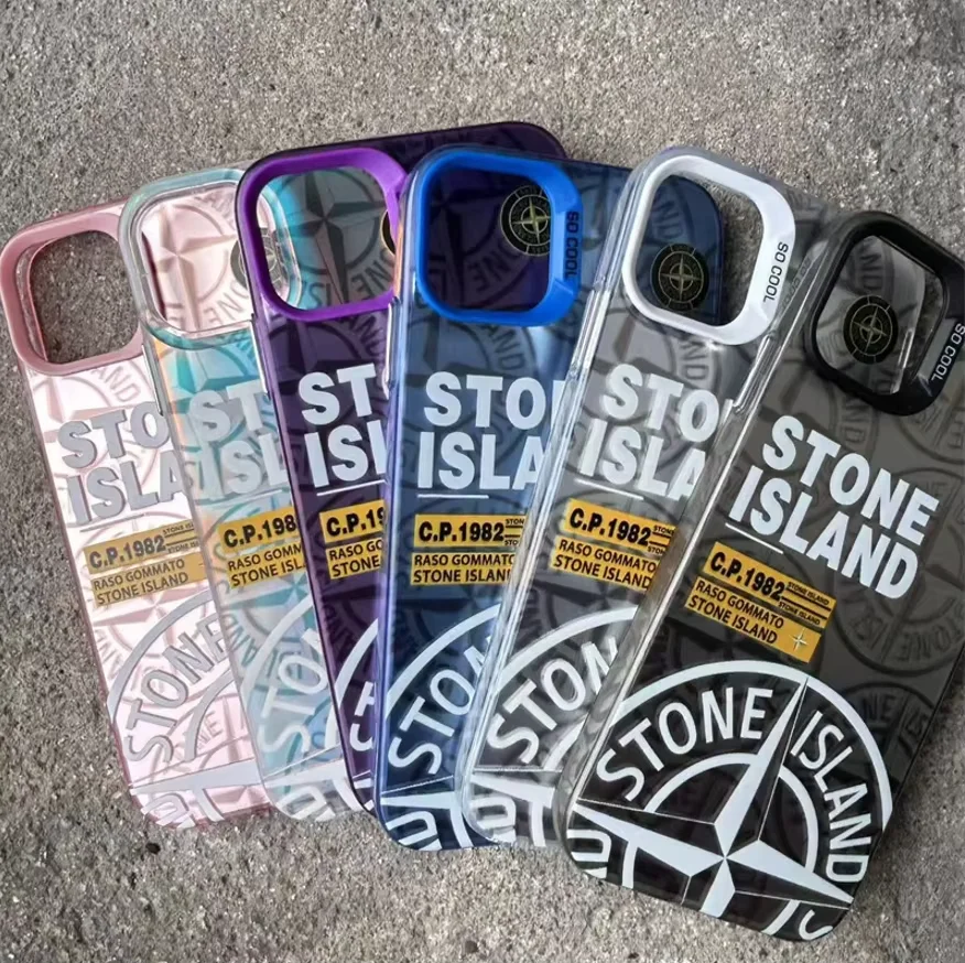 Stone Island Frosted IMD Protective Phone Case for iPhone 11 to 17