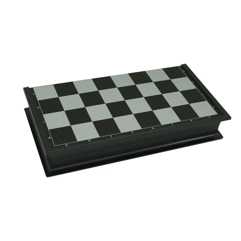 Conjunto de xadrez dobrável de madeira grande com armazenamento interno