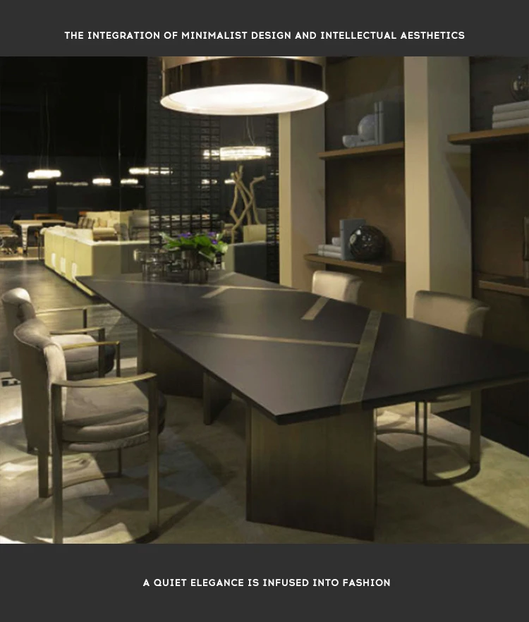 Nordic Solid Wood Island Dining Table Integrated Light Luxury Modern ...