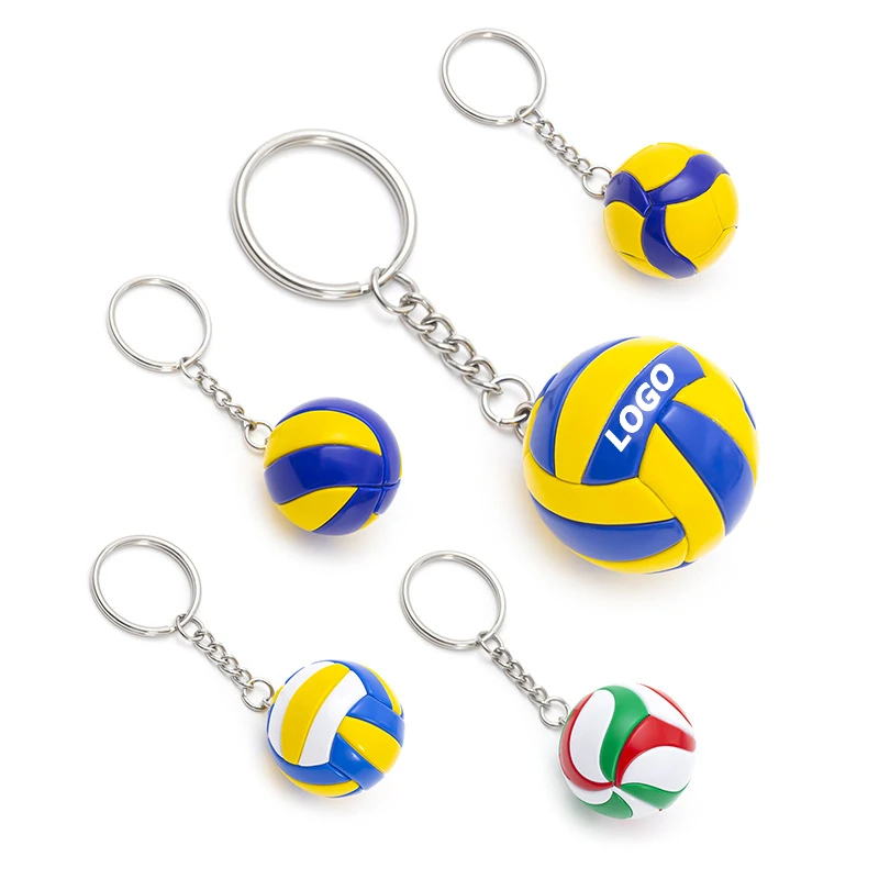Custom Volleyball Keychain - Multi-Color, Personalized Portable Key Decoration - Ideal for Promotional Gift