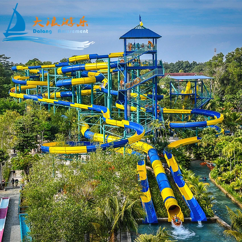 Private Waterslide for Swimming Pool and Aquatic Theme Park Equipment Pool Waterslide Private Waterslide  Water Tube Slides