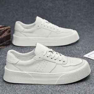 Casual Shoes New Breathable Leather Shoes Thick Soles Wear Comfortable Soft Sole Sneakers