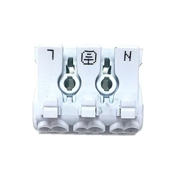 P02-D series 3 poles multipolar wire connectors with release button