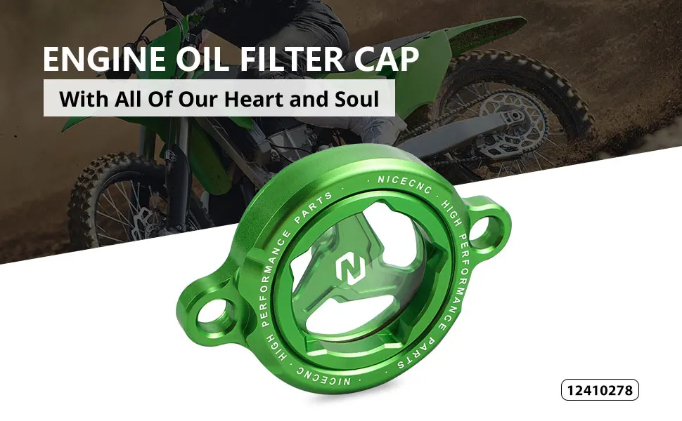 Nicecnc Transparent Clear Engine Oil Filter Cover Cap Plug For Kawasaki