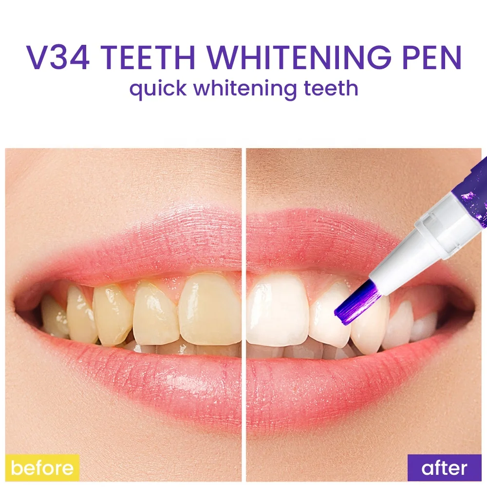 Wholesale Purple Tooth Whitening Gel Serum Teeth Whitening Pen V34