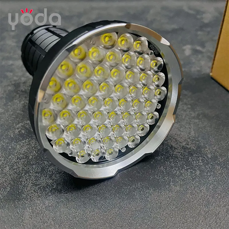 Type C Rechargeable 55 LED High Lumens Flashlight 8000 Lumen 6000mAh High Power Flashlight