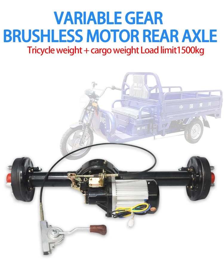 Custom 4860v2200w Brushless Motor Shift Differential Rear Axle