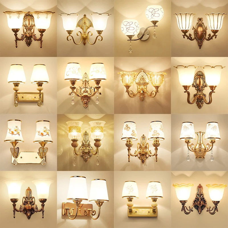 Lampada Da Parete Classica Con Libellula In Vetro Colorato, 60W, Per Camera Letto E Corridoio