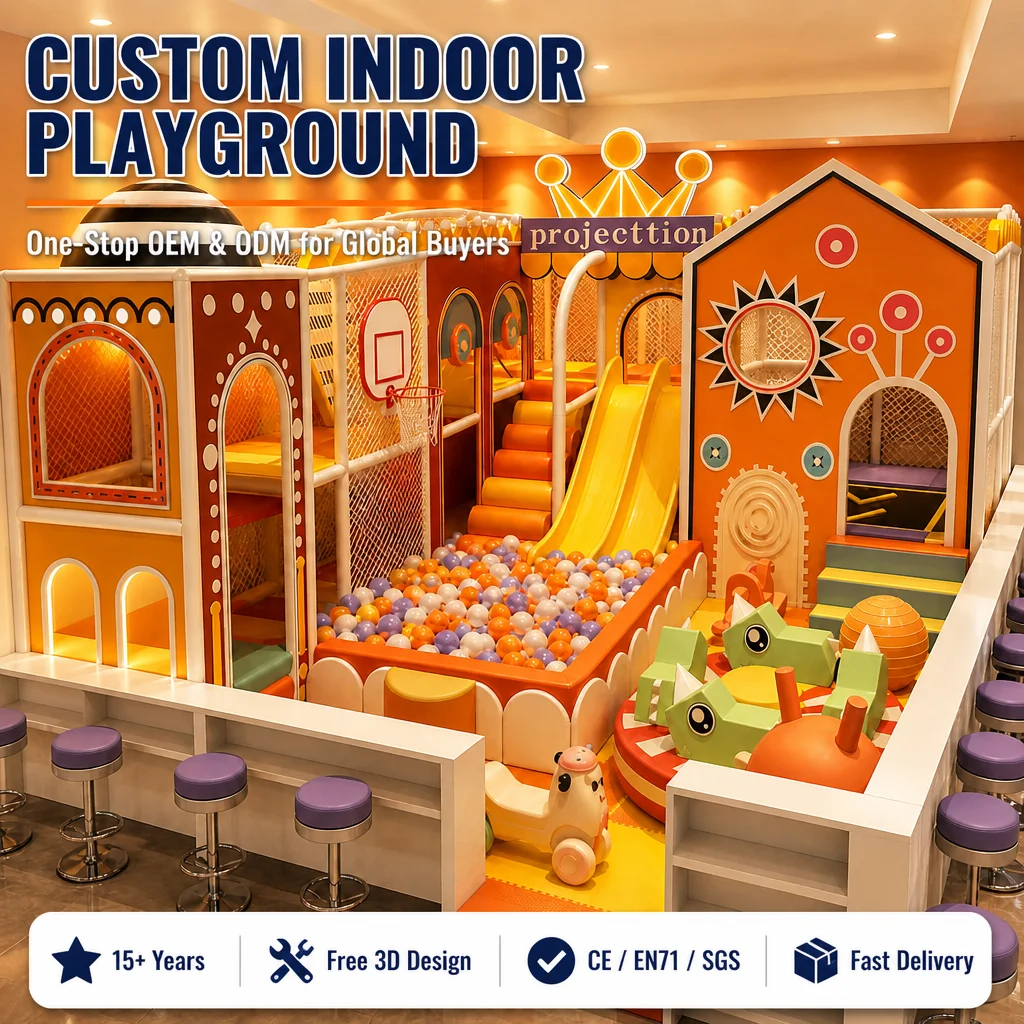 Indoor Playground Naughty Castle Kids Soft Play CE ASTM Certified Ball Pit Foam Padded Slide Climbing for Amusement Park
