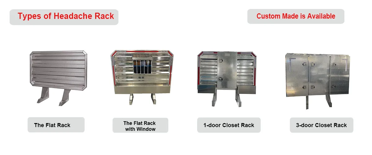Headache Storage Rack 3-Door Diamond Aluminum Headache Rack & Cab Guard Vault - Secure ...
