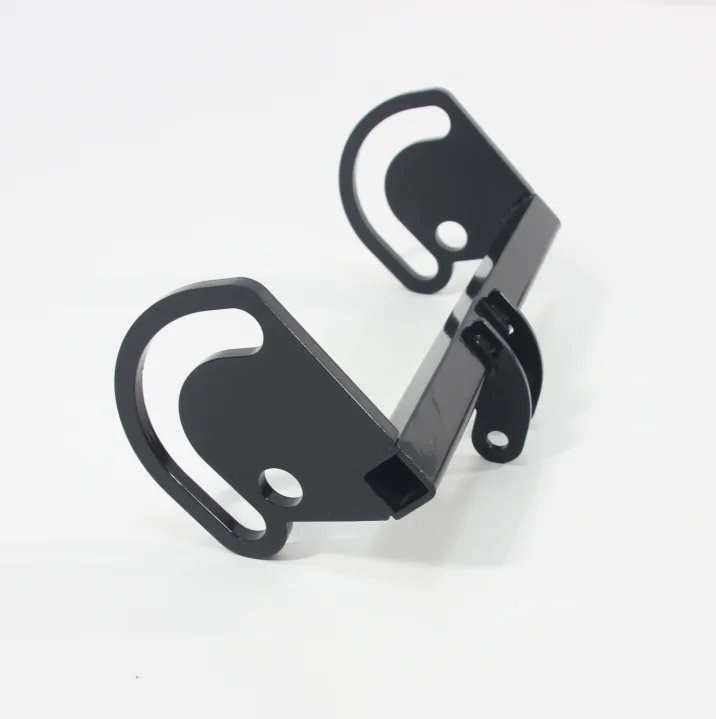Factory OEM Sheet Metal Fabrication Cutting Bending Welding Carbon Steel Square Tube Black Powder Coated Mount Bracket