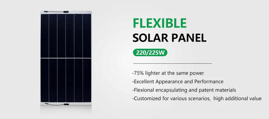 220w 225w Solar Panels Flexible 400 Watt Panel Flexible Solar Panel For 