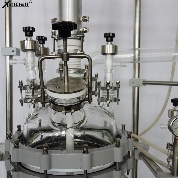 20L Ultrasonic Motor-Driven Reaction Kettle Glass Reactor for Mixed and Homogenization Extraction for Herb Plant Extraction