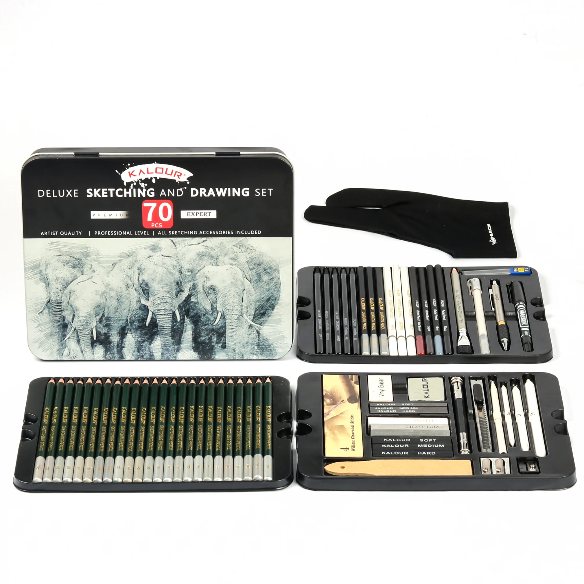 MOOKER Metal Drawing Pencil Set, 40-Piece