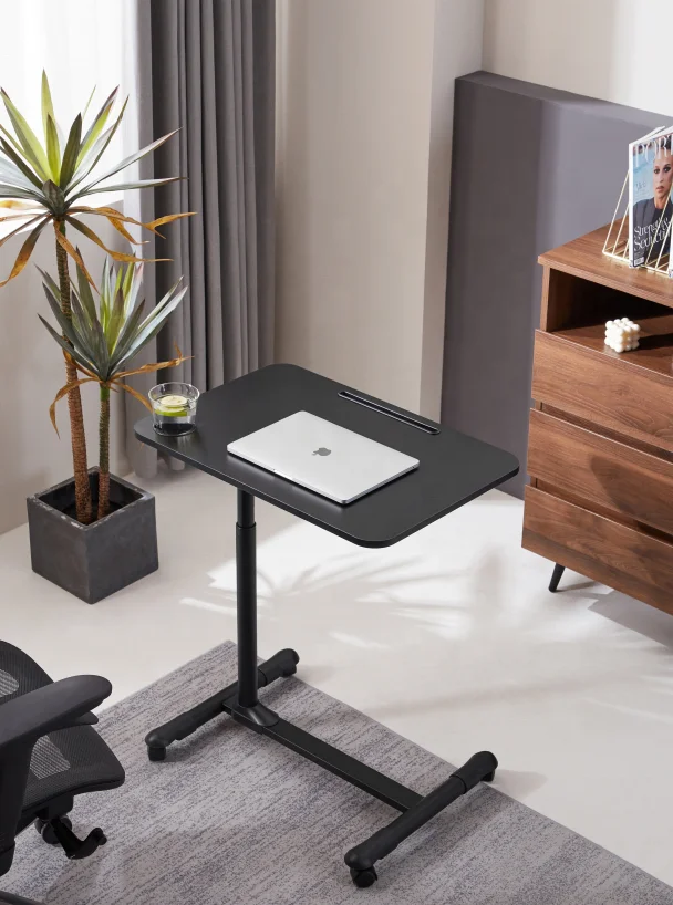 Overbed Table Hospital Bed Table Swivel Wheel Rolling Tray Adjustable Over Bedside Home Desk Laptop Table