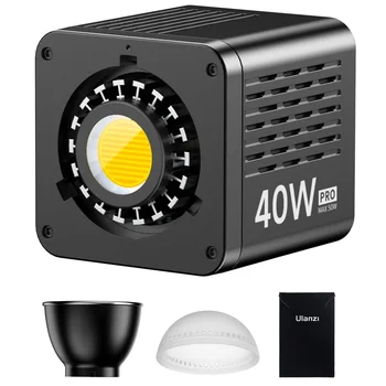 Ulanzi L023 40W Pro Video Light Bi-color COB Light Mini Bowens Mount Video Light 3400mAh 2500K-6500K With DC&Type-C Port