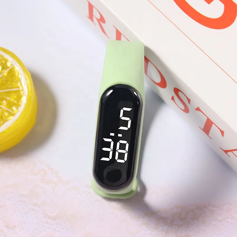 TPU silicone M3 LED Electronic Fashion Student Couple Casual Sports Touch White Light sports watch in waterproof