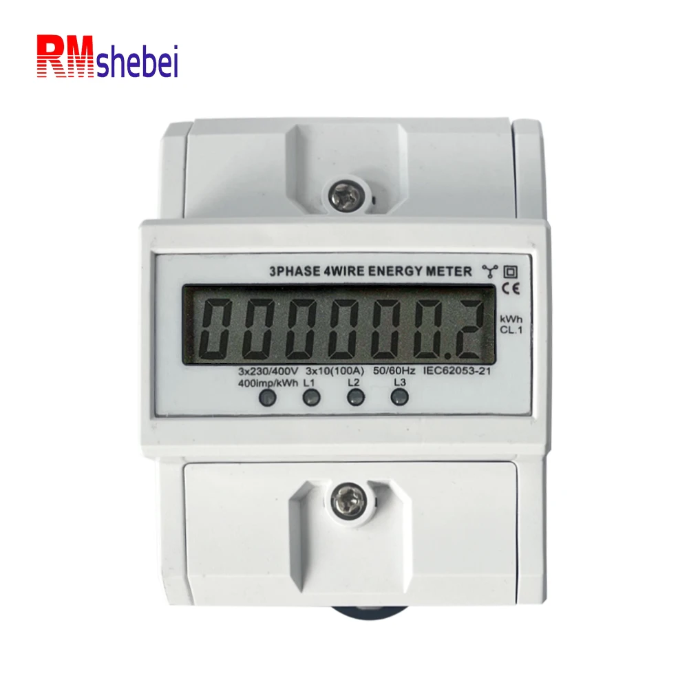 KETOTEK DTS331 3 Phase 4 Wire Energy Meter – AC Power DIN Rail Wattmeter, 10(100)A, 230/400V, 35mm Rail Mount
