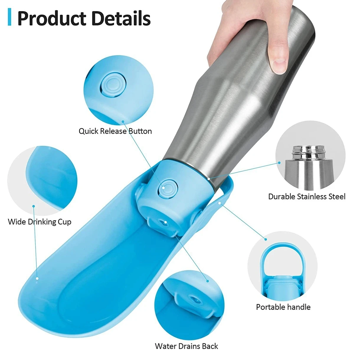 Переносная бутылка для воды из нержавеющей стали