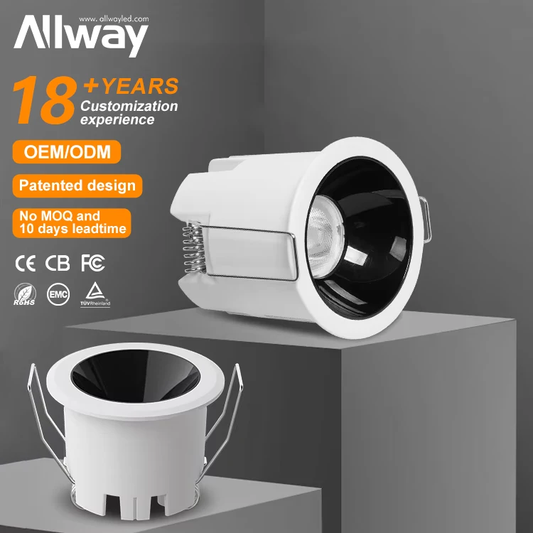 Commercial Mini Recessed Spotlight Ceiling Small COB Spot Light Aluminum Hotel 2W 3W 5W 8W 12W LED Downlight