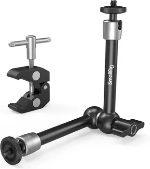 Smallrig Clamp 1/4" and 3/8" Thread and 9.8 Inches Adjustable Friction Power Articulating Magic Arm With 1/4" Thread Screw