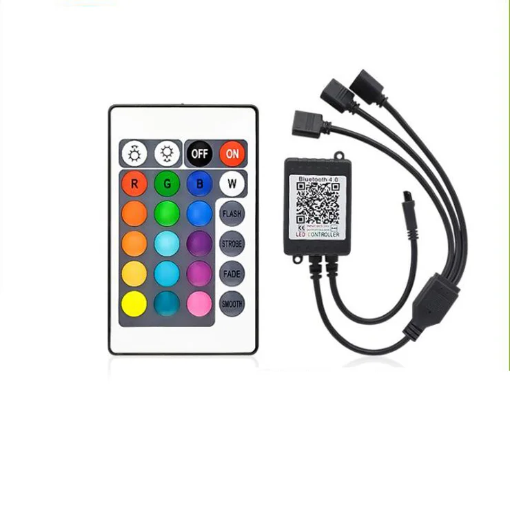 Controlador inalámbrico Bluetooth UFO para tiras LED controlador para RGB/RGBW 5050/3528 LED 12 V CC tubo de luz App Remote compatible con iOS y Android AveyLum 24 V LED 