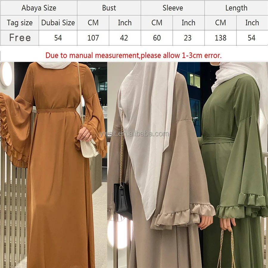 Latest Designs Turkish Long Abaya Muslim Dress Women Dubai Islamic ...