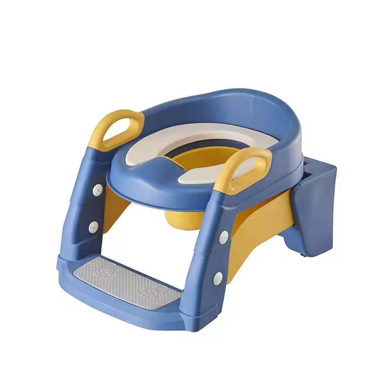 Hot Sale Baby Products Plastic Baby Auxiliary Toilet Ladder Baby Potty Training Toilet Seat Potty With Step Stool
