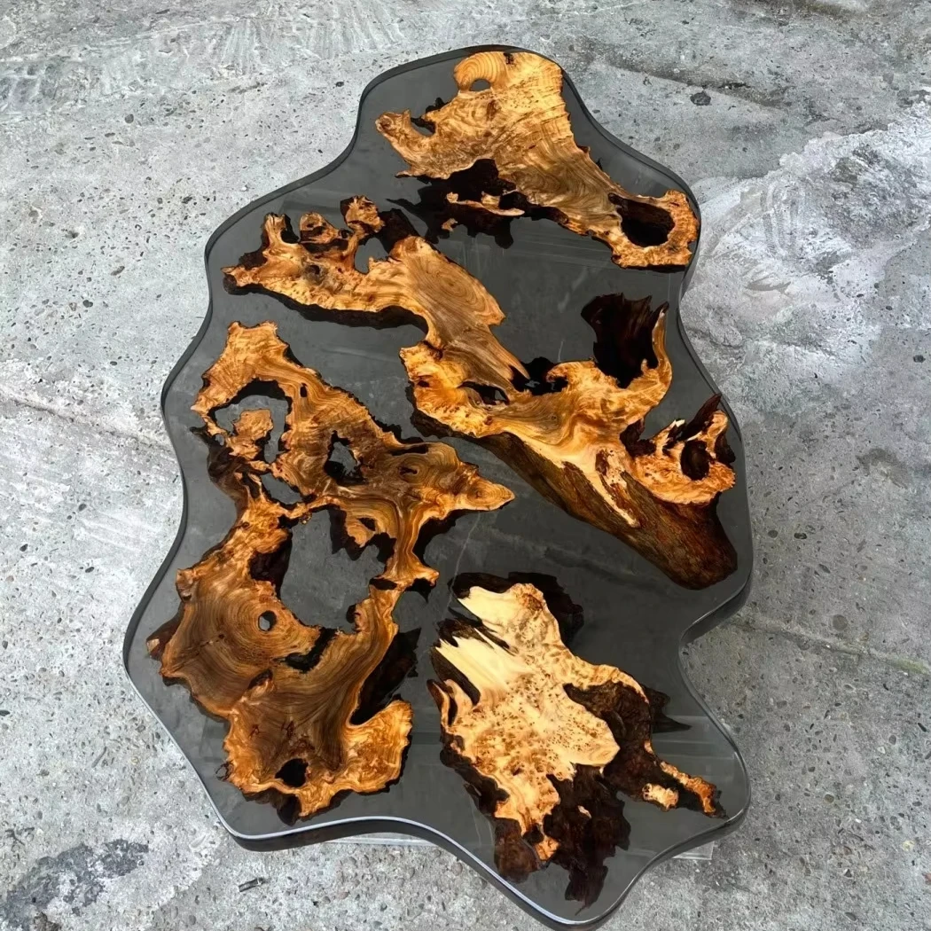 Large Modern Walnut Table New Design Epoxy River for Office Meeting Room Hotel or Villa Dining Room Furniture