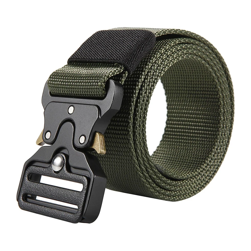 Sports Training Training Wear-resistant Men's Tactical Belt Heavy Duty Webbing Belts Adjustable Style Nylon Belts