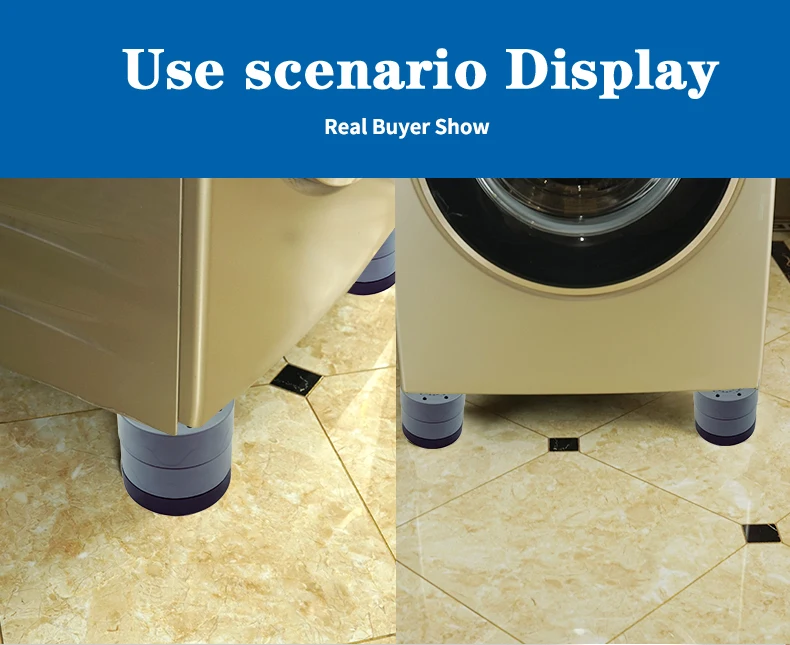 Universal Washer Dryer Antivibration Pads Fridge Washer Leveling Feet