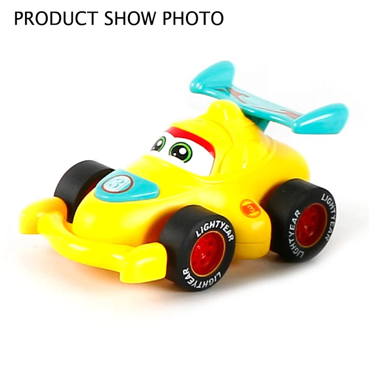 
 Красочный пластиковый мини мультяшный рекламный инерционный гоночный автомобиль игрушки для ребенка  