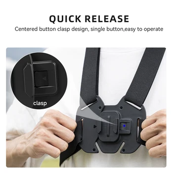 Telesin Hot Sell Action Camera Accessories for Gopro 13 12 11 10 9 Adjustable High Elastic Density Harness Chest Strap Mount detail image