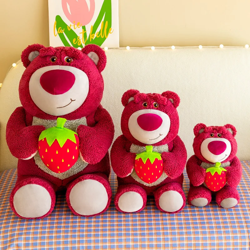Most Popular Famous Cartoon Strawberry Teddy Bear Stuffed Plush Toys Best  Selling Birthday Valentines Gifts