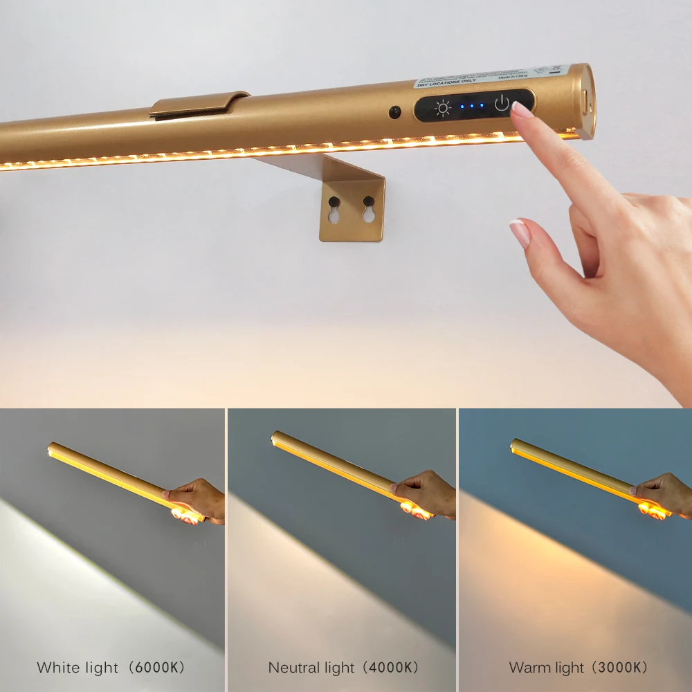 Wholesale Wireless LED Picture Wall Light With Remote IP40 LED Light Wall Lamp for Indoor Display Art Work Wall Lamp